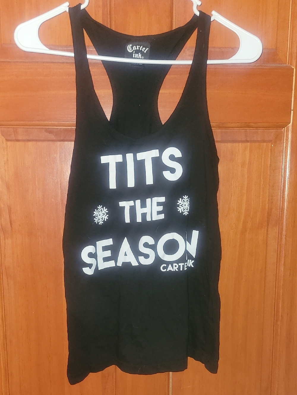 Carter Ink Black Graphic Tank "T*ts The Season